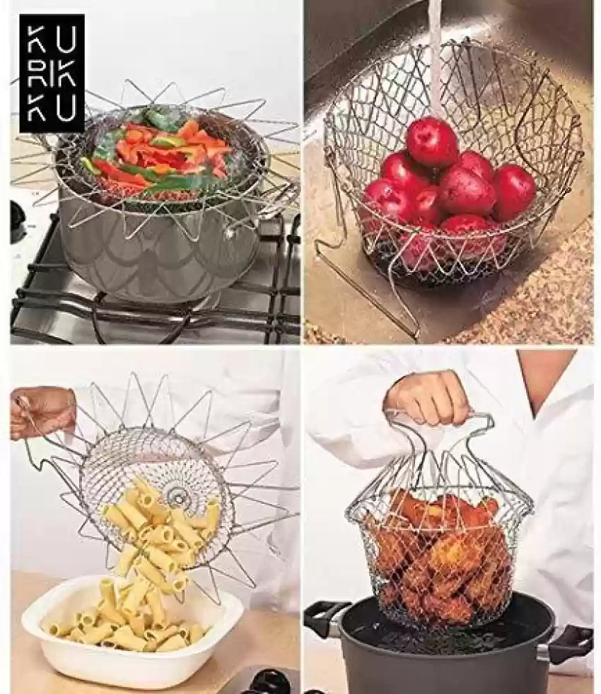 Stainless Steel Foldable Basket